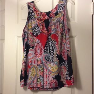 New Directions tunic tank top with paisley print